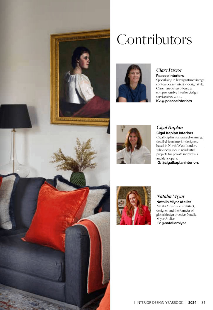 Interior Design Yearbook April 2024 - Cigal Kaplan Interiors