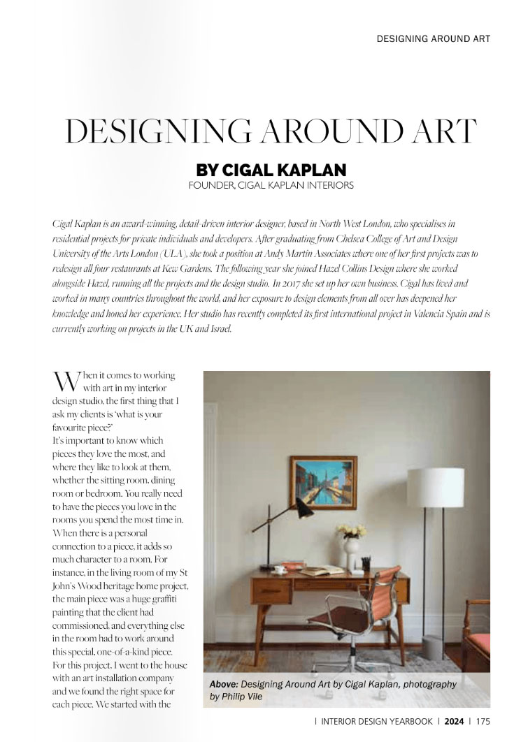 Interior Design Yearbook April 2024 - Cigal Kaplan Interiors