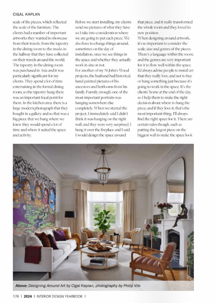 Cigal Kaplan in Interior Design Yearbook