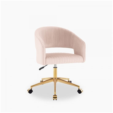 Pink Velvet & Brass Chair